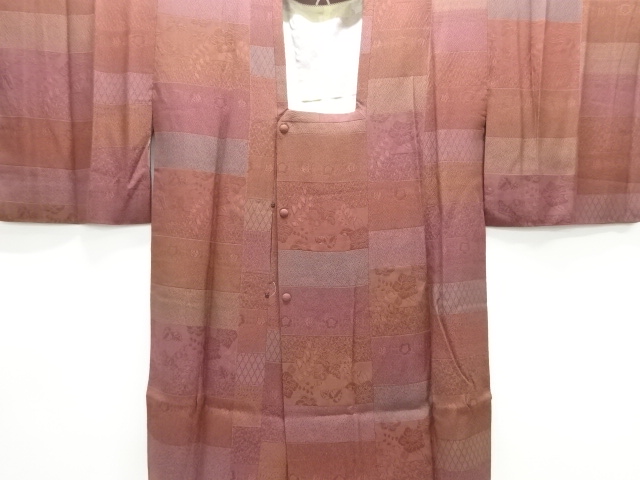 JAPANESE MICHIYUKI COAT / WOVEN FLORAL PLANTS